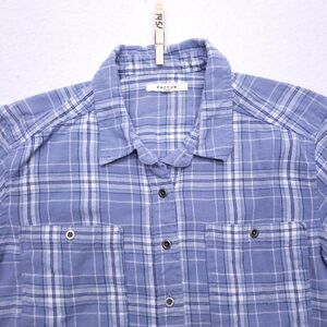 Pacsun Casual Button Up Short Sleeve Shirt Mens Size Extra Small XS Blue White